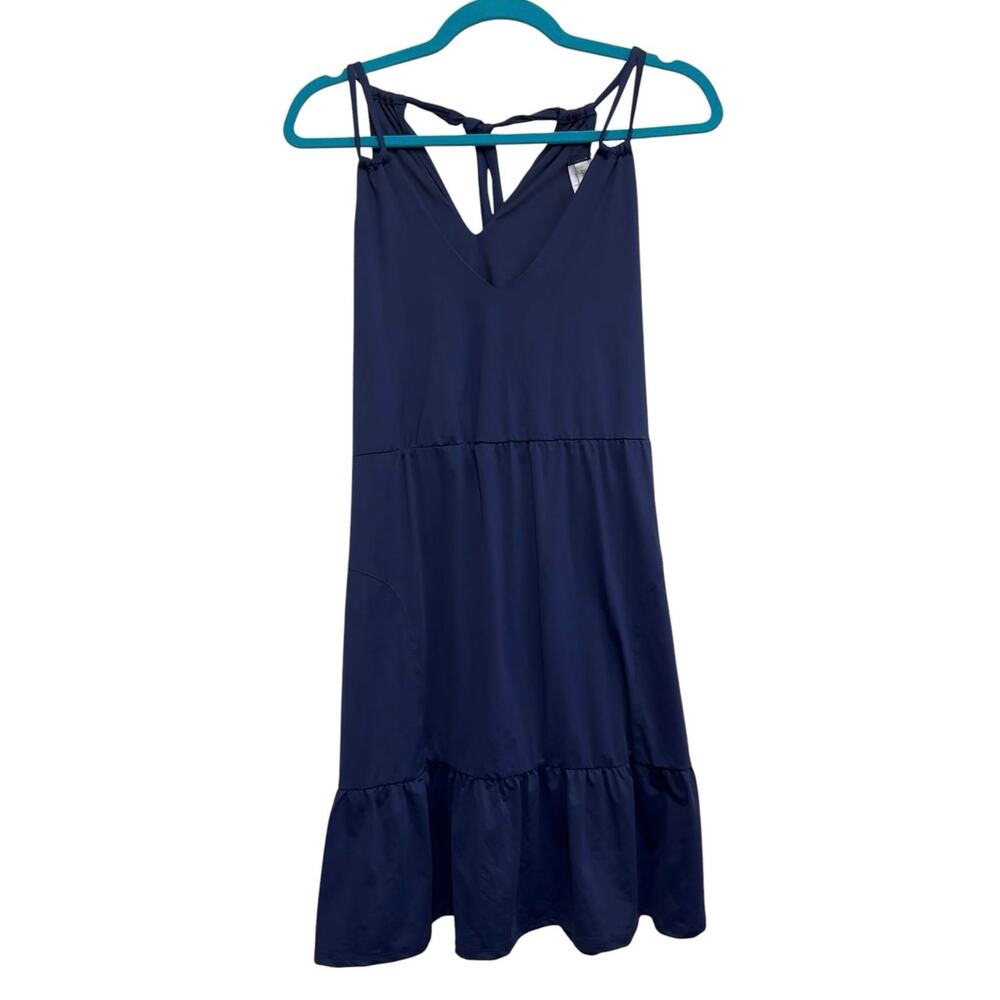 Tommy Bahama Navy Swim Cover Up Dress Ruffle Hem Medium